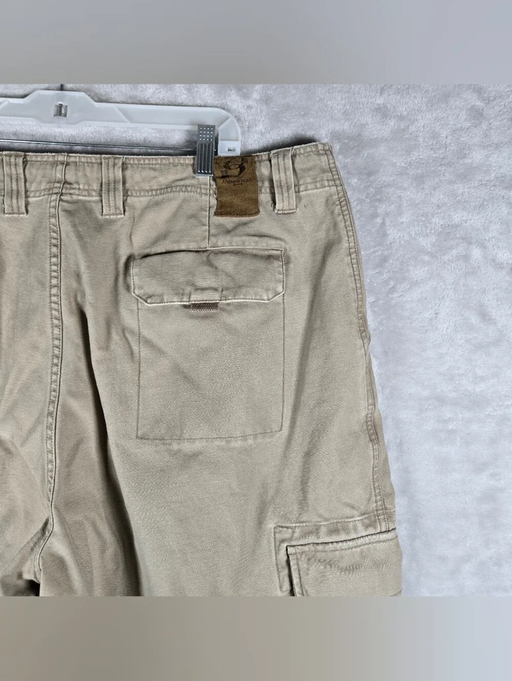 Anchor Blue Big Baggy Cargo Pants Mens Size 38x30 Khaki Loose Skater Vintage Y2K